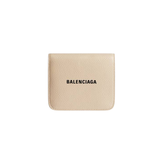 Balenciaga Cash Flap Coin And Card Holder Beige Black