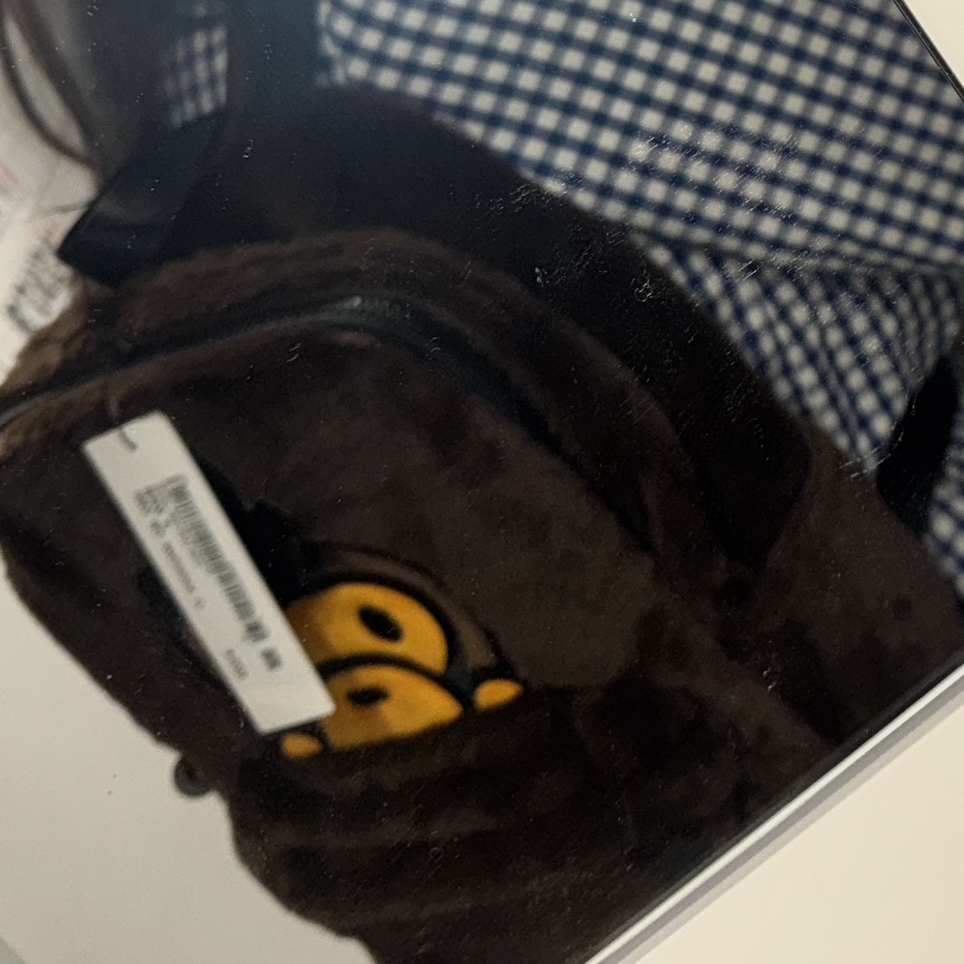 BAPE Baby Milo Fur Backpack Brown 착용 스타일