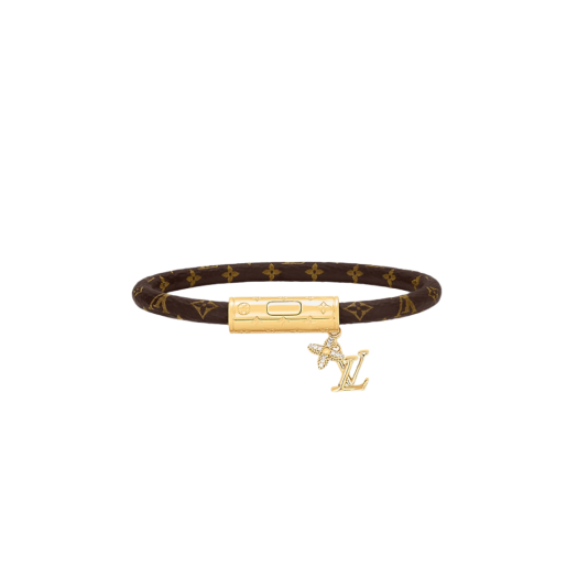 Louis Vuitton LV Push Bracelet Monogram Canvas Gold