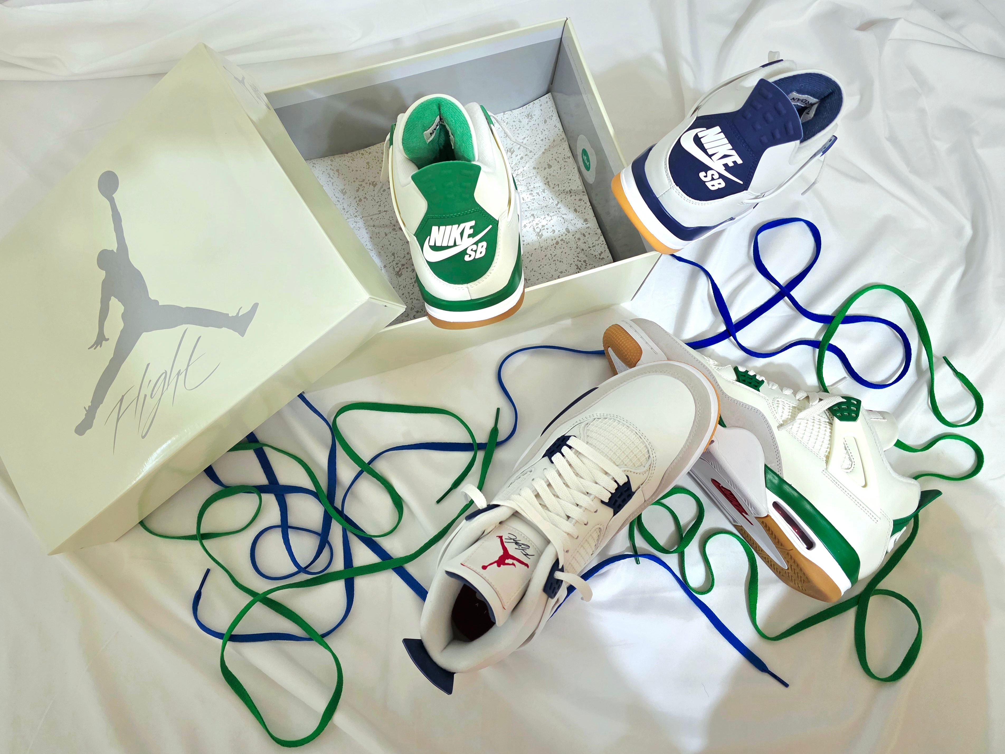 Jordan 4 x Nike SB Retro SP Navy, Jordan 4 x Nike SB Retro SP Pine Green 착용 스타일 - 2