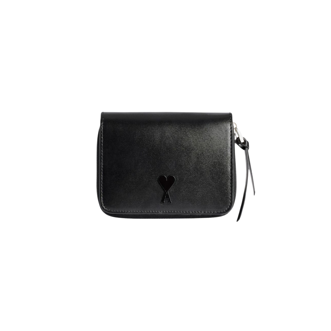 아미 하트 로고 집 어라운드 월렛 블랙(AMI de Coeur Zip Around Wallet Black) - 1