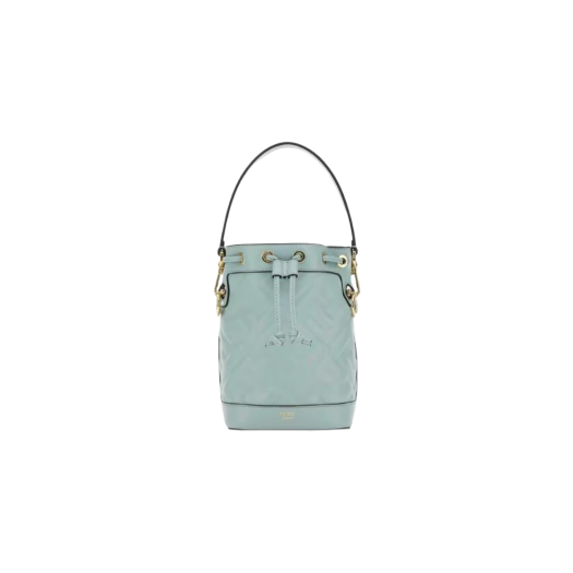 Fendi Mon Tresor FF Leather Mini Bag Light Blue