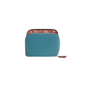 Hermes Silk'In Compact Wallet Epsom Barenia & Palladium New Bleu Jean Paprika