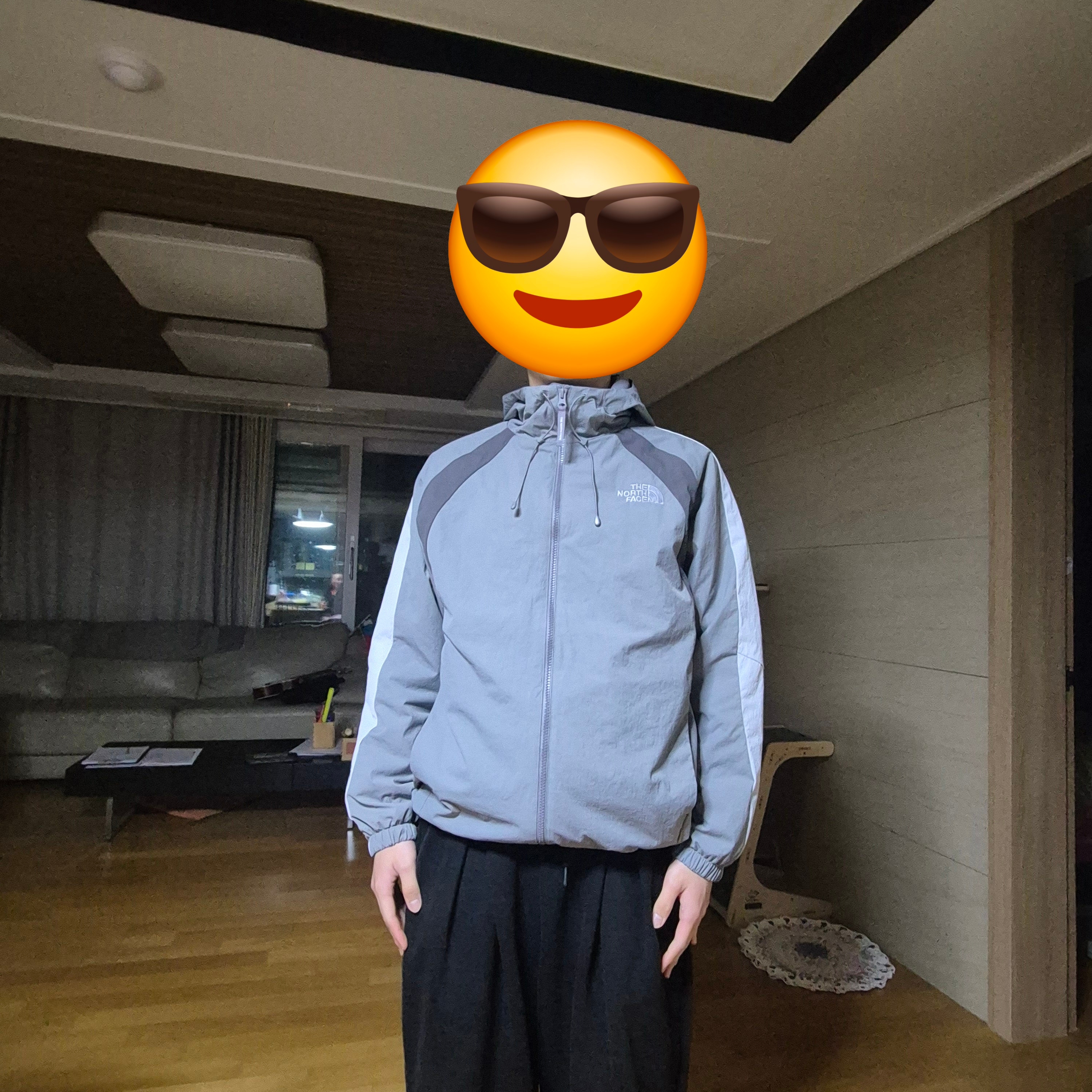 노스페이스 밴든 자켓 그레이 착용 스타일 - 1