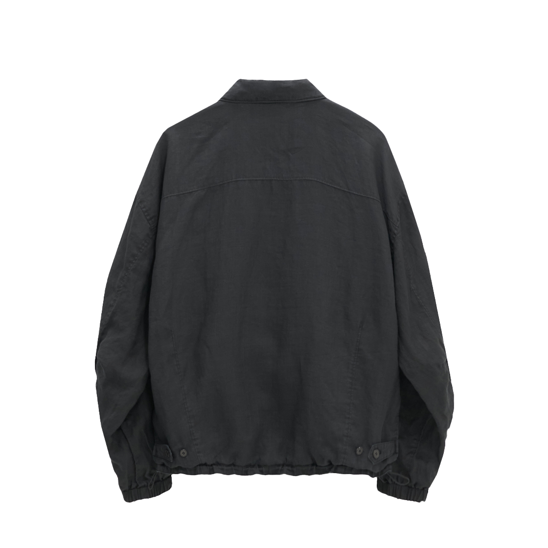 PL5PJU7801B0 Polyteru Reversible Blouson Ramie & Check Black + Black - #4