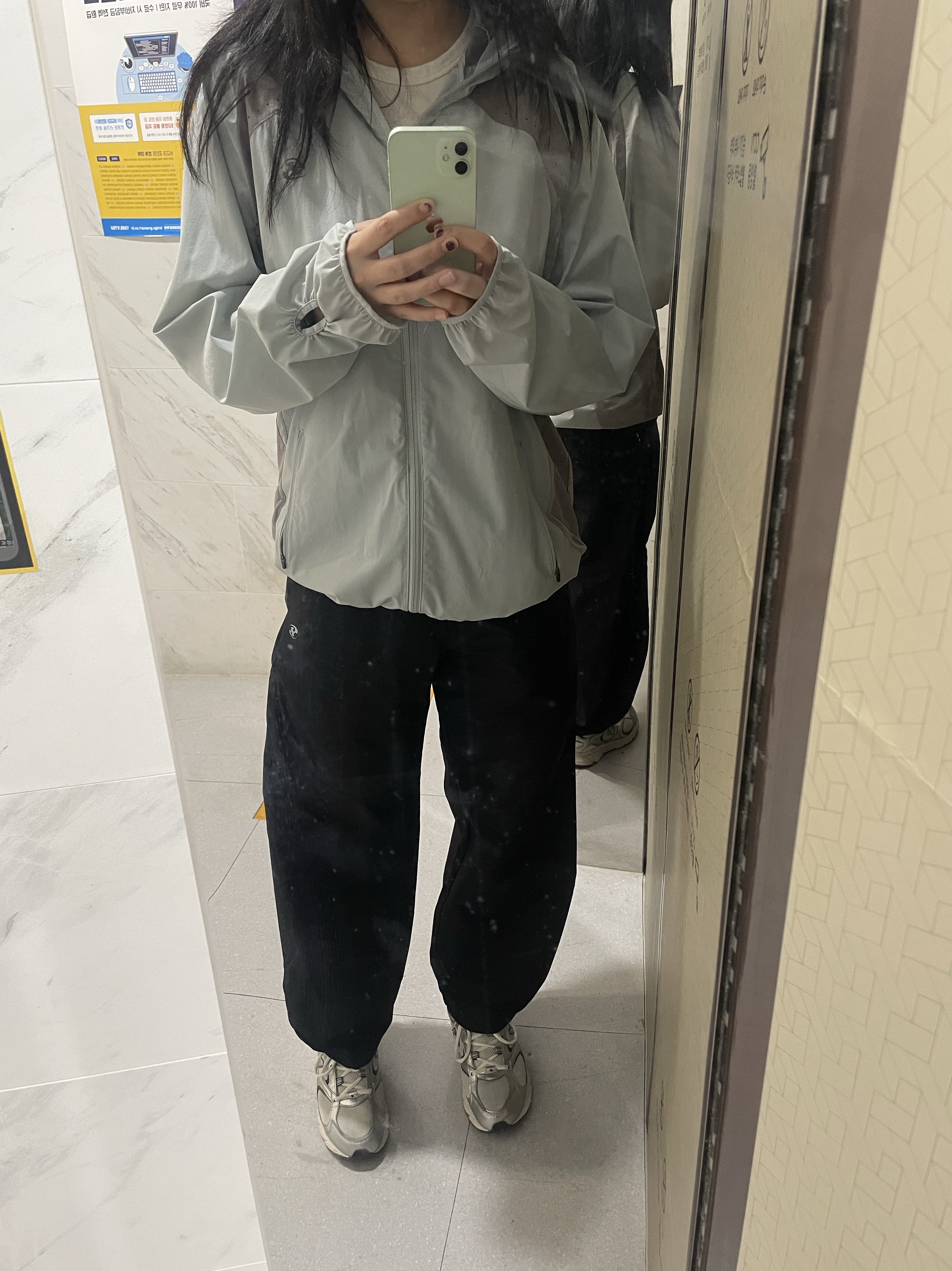 Sansan Gear Side Snap Pants V2 Black - 23FW, Sansan Gear Running Jacket Sky Blue - 23SS 착용 스타일