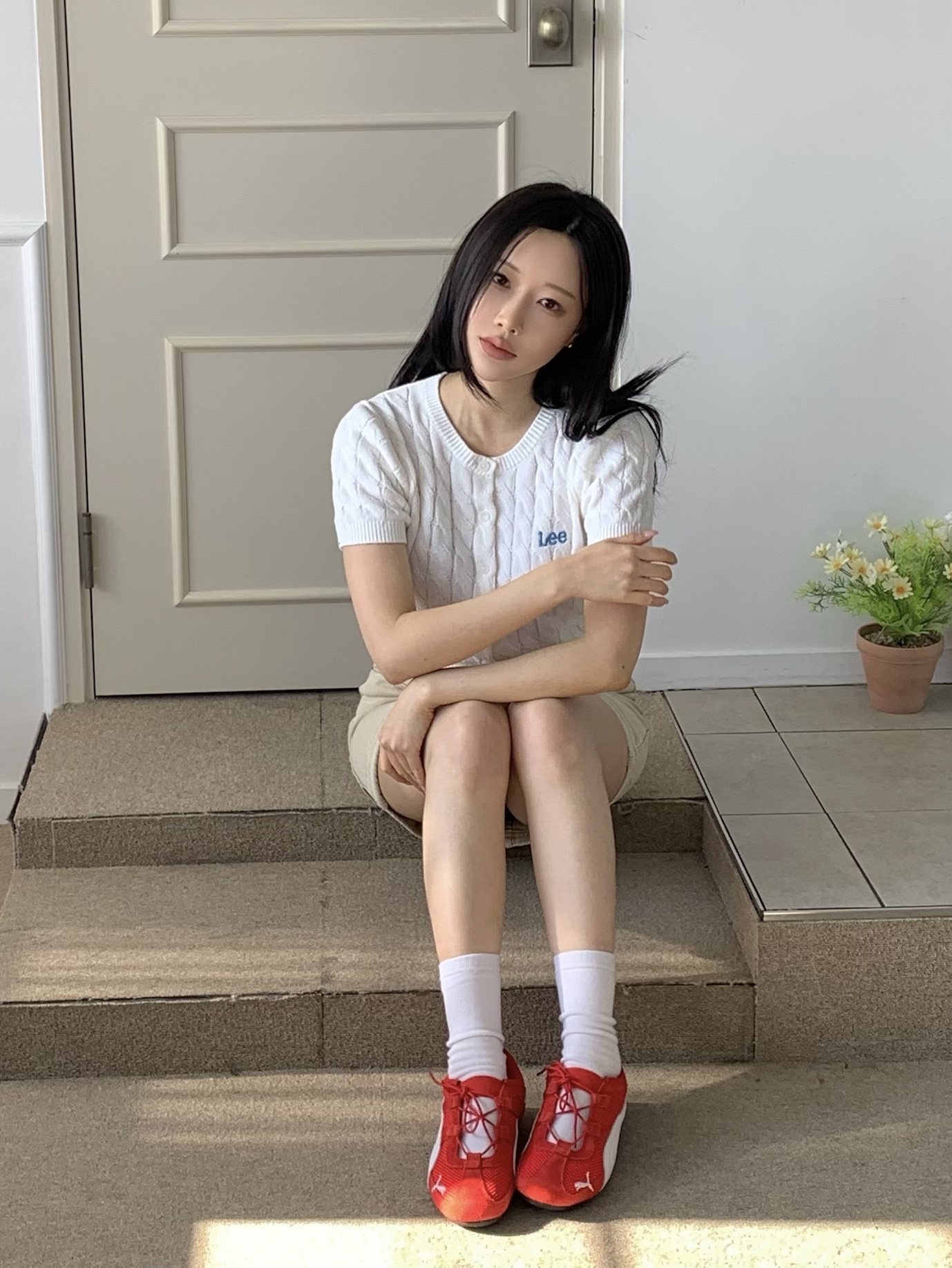 (W) Puma Speedcat Go For All Time Red Puma White 착용 스타일