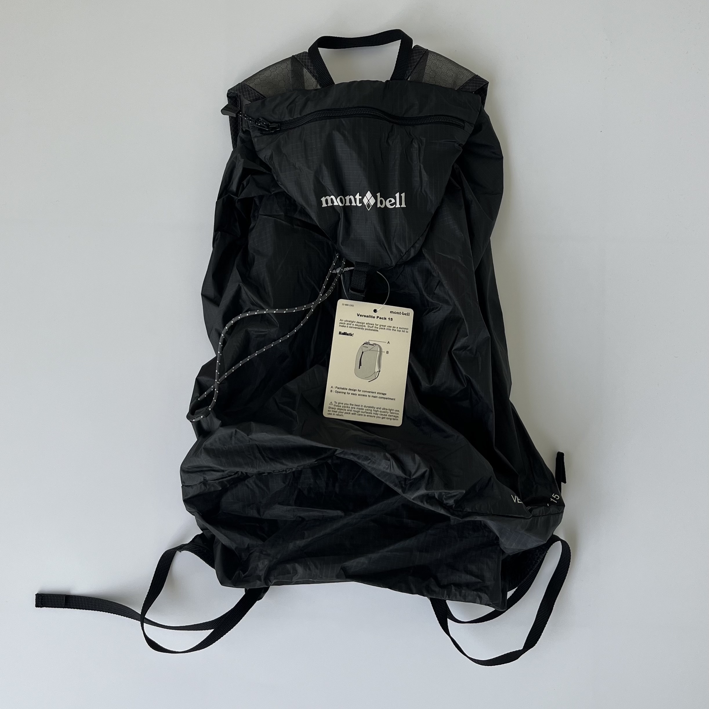 Montbell Versalite Pack 15 Backpack Gunmetal 착용 스타일 - 2