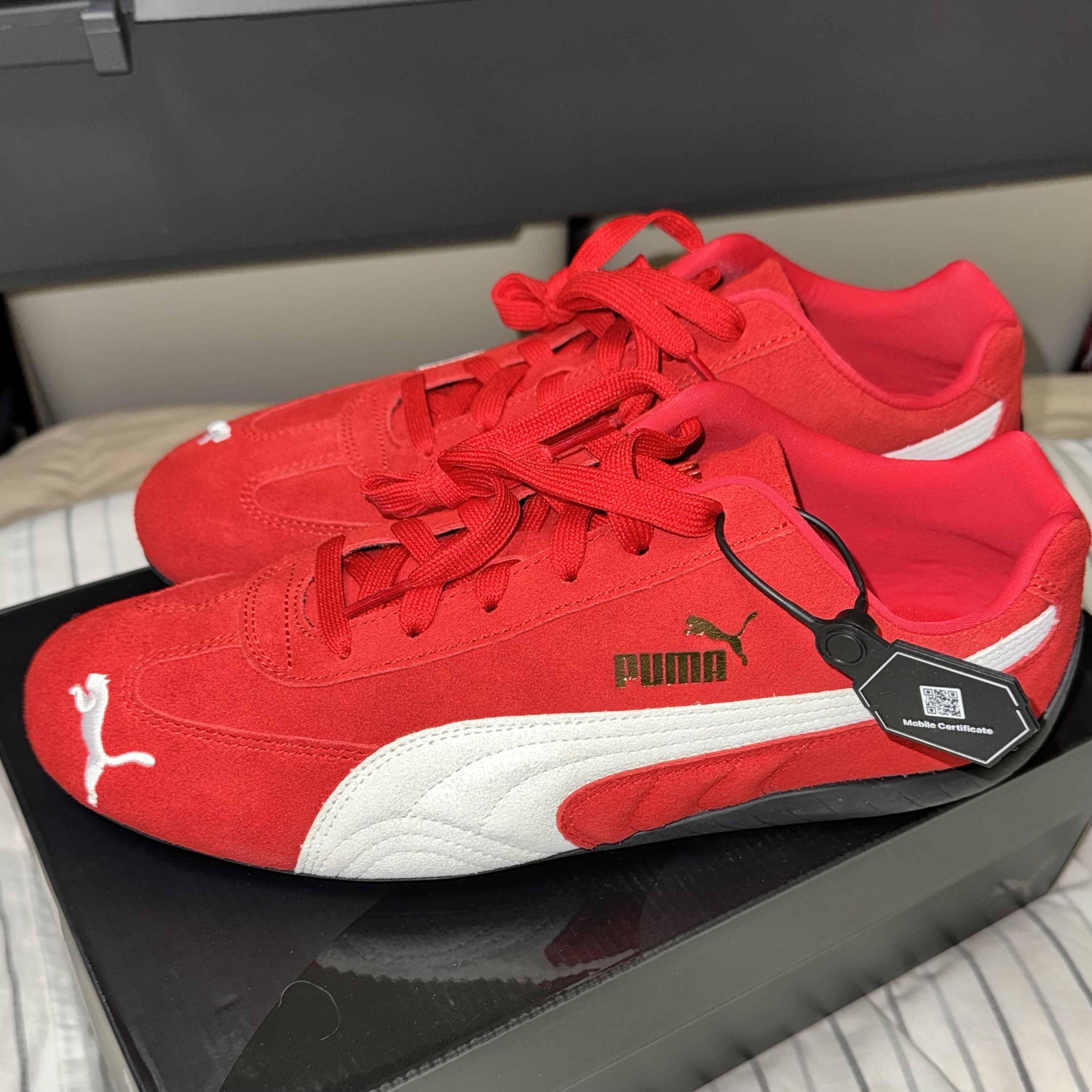Puma Speedcat OG Red White, Adidas Adicolor Classic Beckenbauer Track Top Better Scarlet White - KR Sizing 착용 스타일 - 2