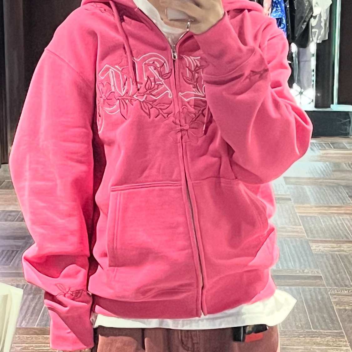 Palace Flexus Zip Hood Fruity Pink - 24SS 착용 스타일