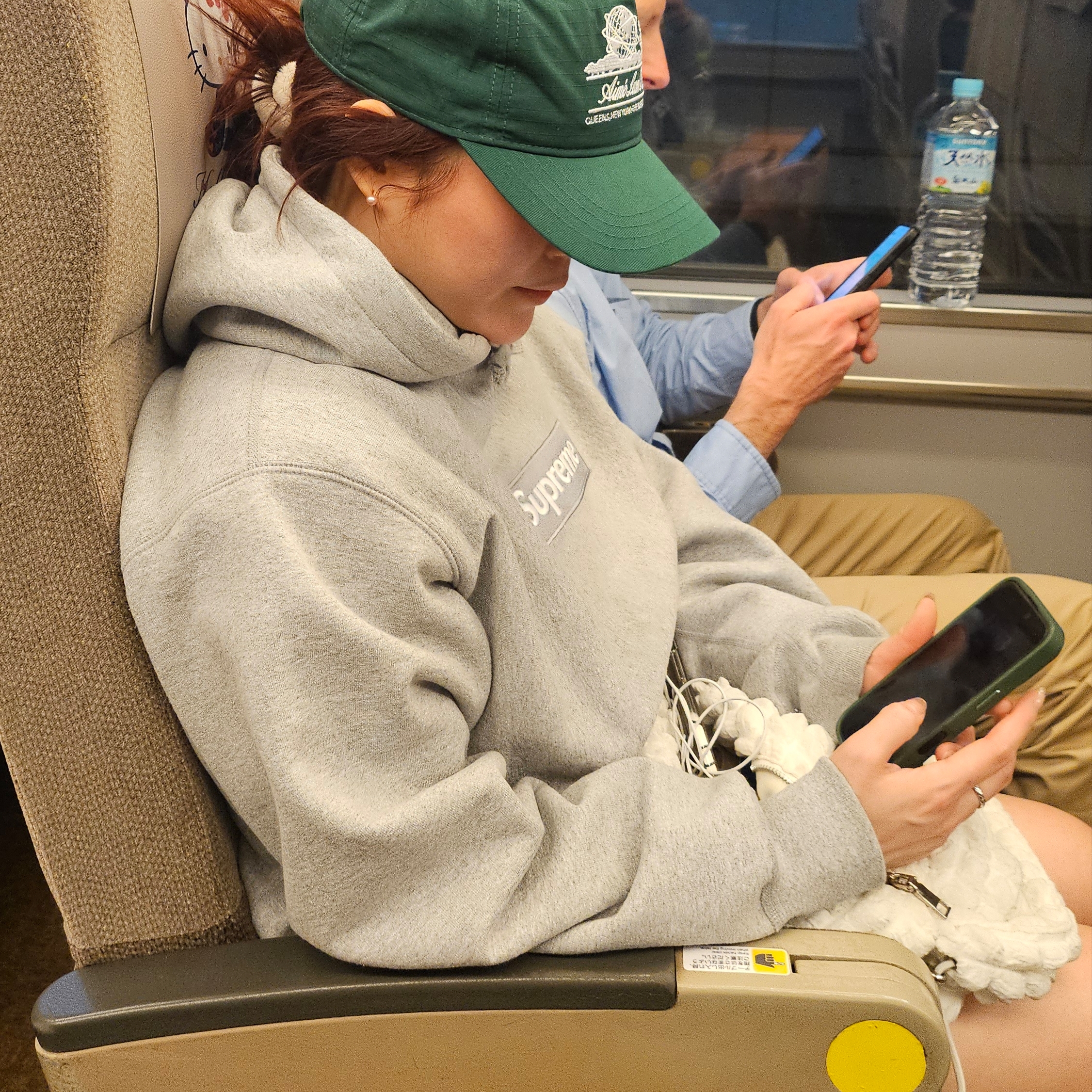 Aime Leon Dore Unisphere Hat Botanical Green, Supreme Box Logo Hooded Sweatshirt Heather Grey - 24FW 착용 스타일