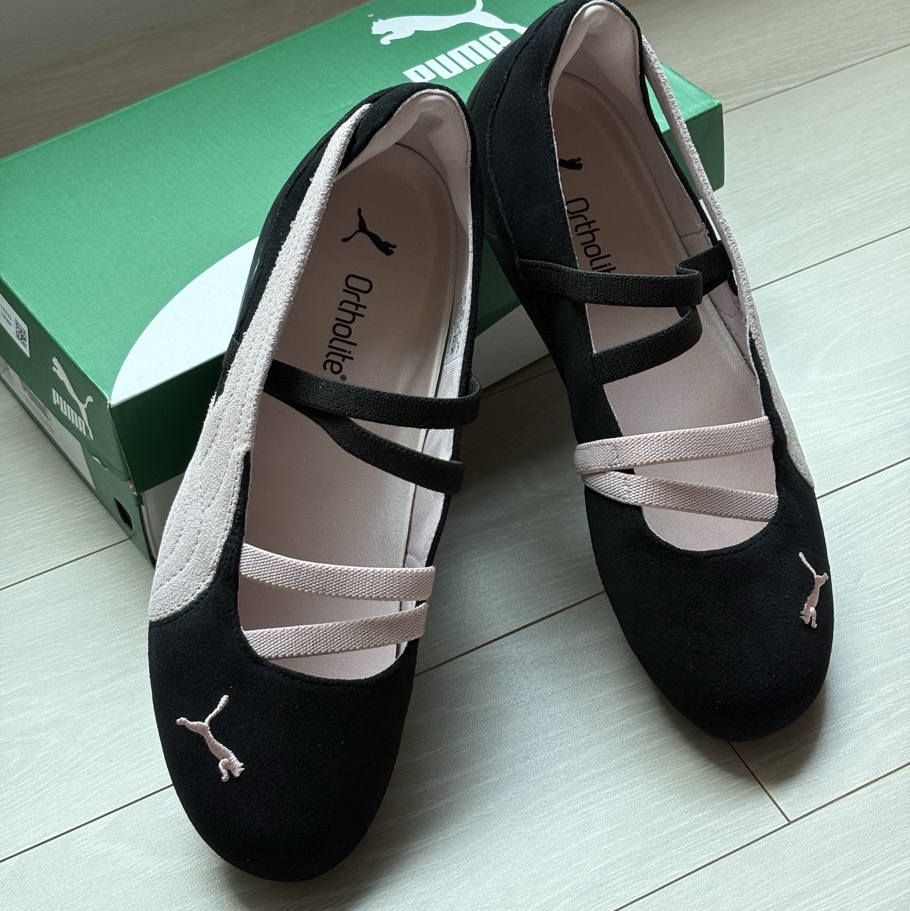 (W) Puma Speedcat Ballet Suede Puma  Black Mauve Mist 착용 스타일 - 1