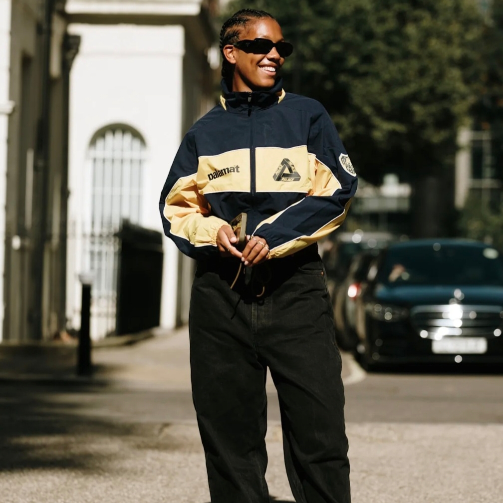 Palace Palamat Shell Jacket Navy - 24FW 착용 스타일 - 2