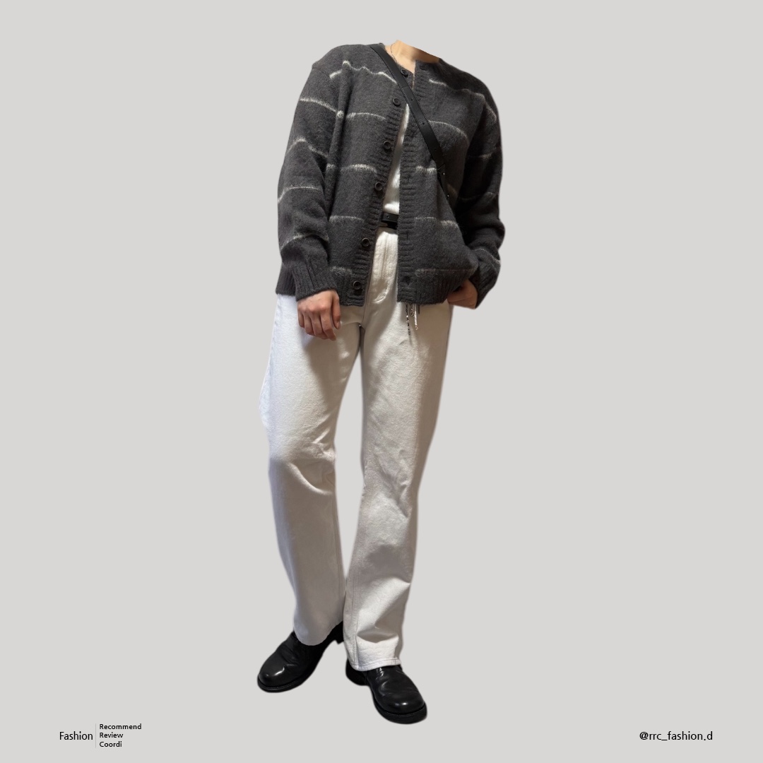 Kinchi Maryam Grainy - 647 (a) Black 착용 스타일 - 1