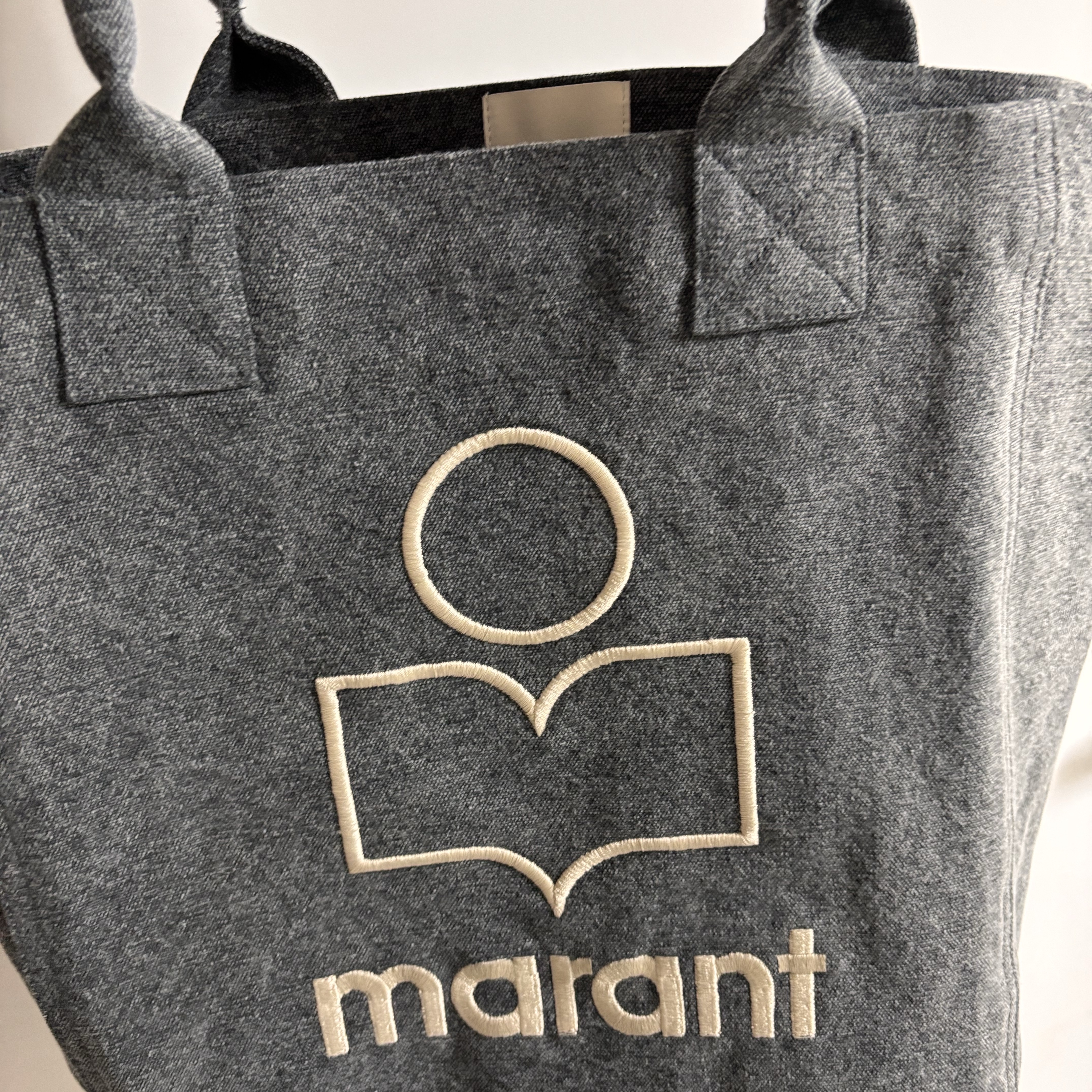 Isabel Marant Small Yenky Logo Tote Bag Faded Black - 25SS 착용 스타일