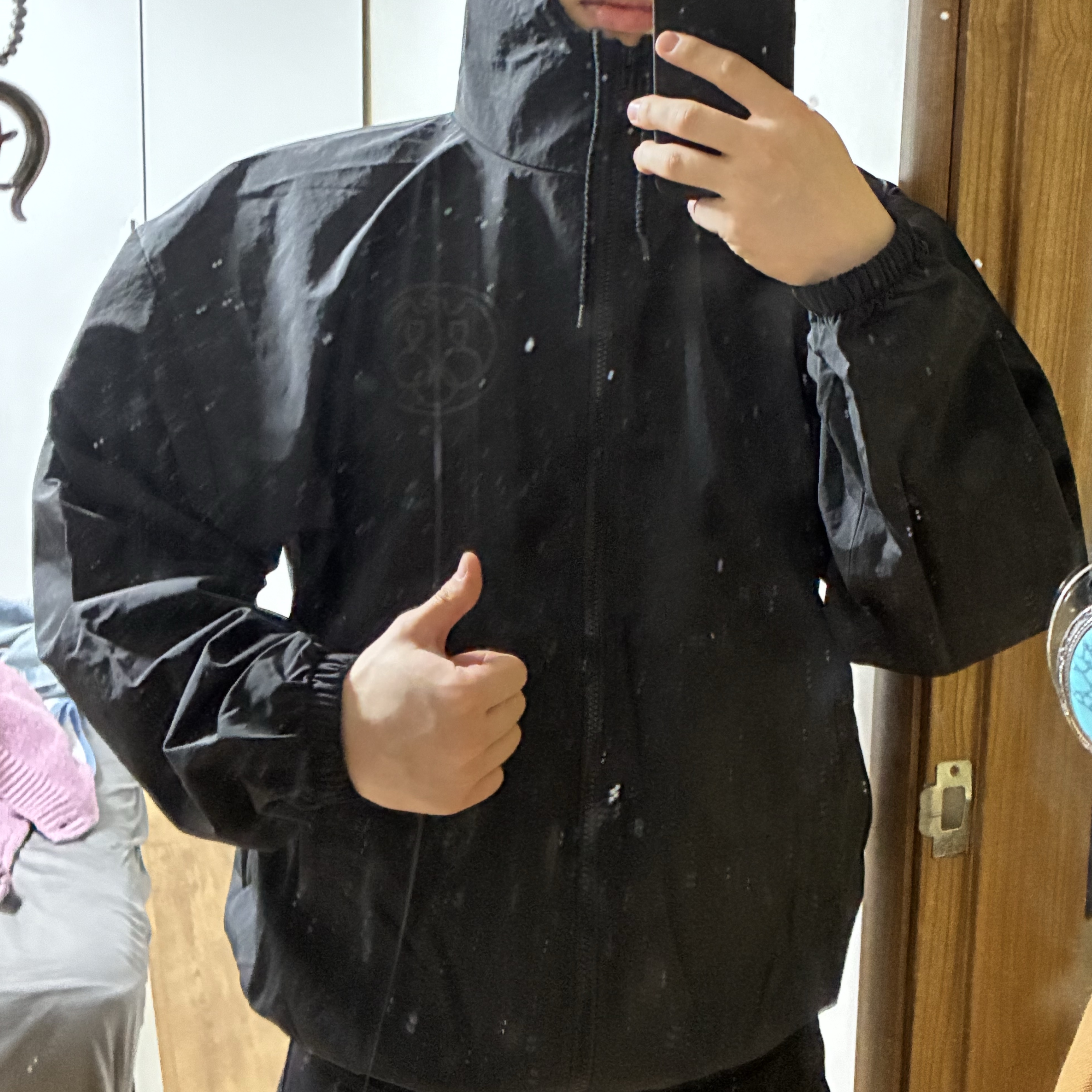 Yeezy x Gosha Rubchinskiy Vulture WB-01 Jacket Charcoal 착용 스타일 - 2