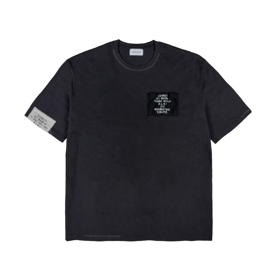 25-T003 Resurrection13 Magazine Detail T-Shirt Black - 대표 이미지 #1