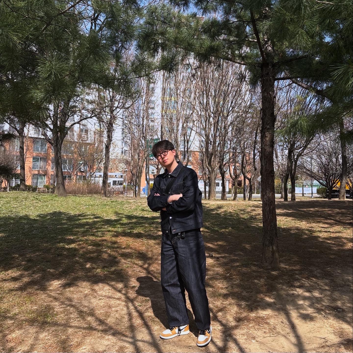 Palace Selvedge Denim Jacket Raw - 25SS, Palace Selvedge Denim P90 Baggy Jean Raw - 25SS 착용 스타일 - 1