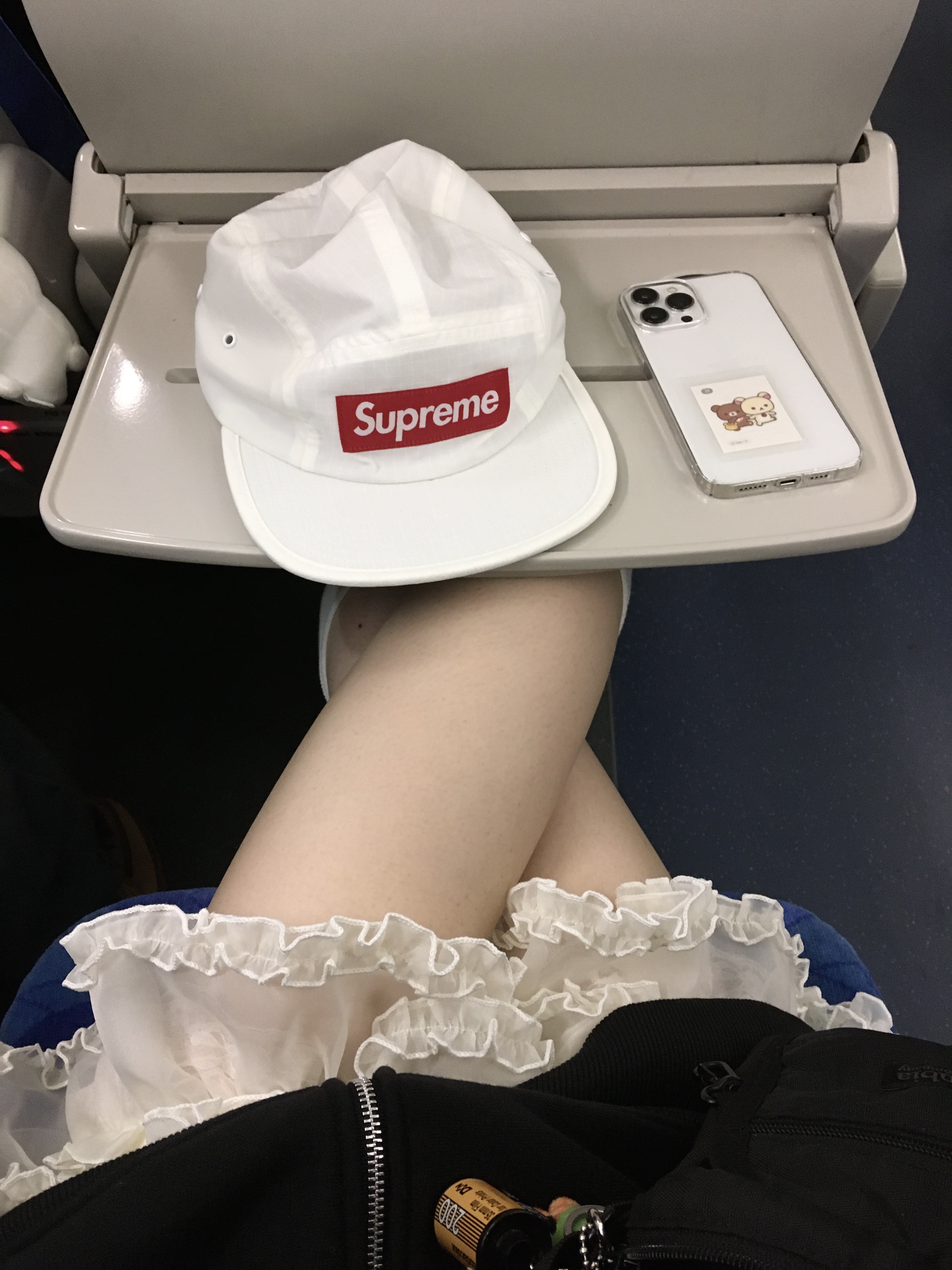 Roughneck Tutu pants skirt cream, Supreme Washed Chino Twill Camp Cap Natural - 24SS 착용 스타일 - 3