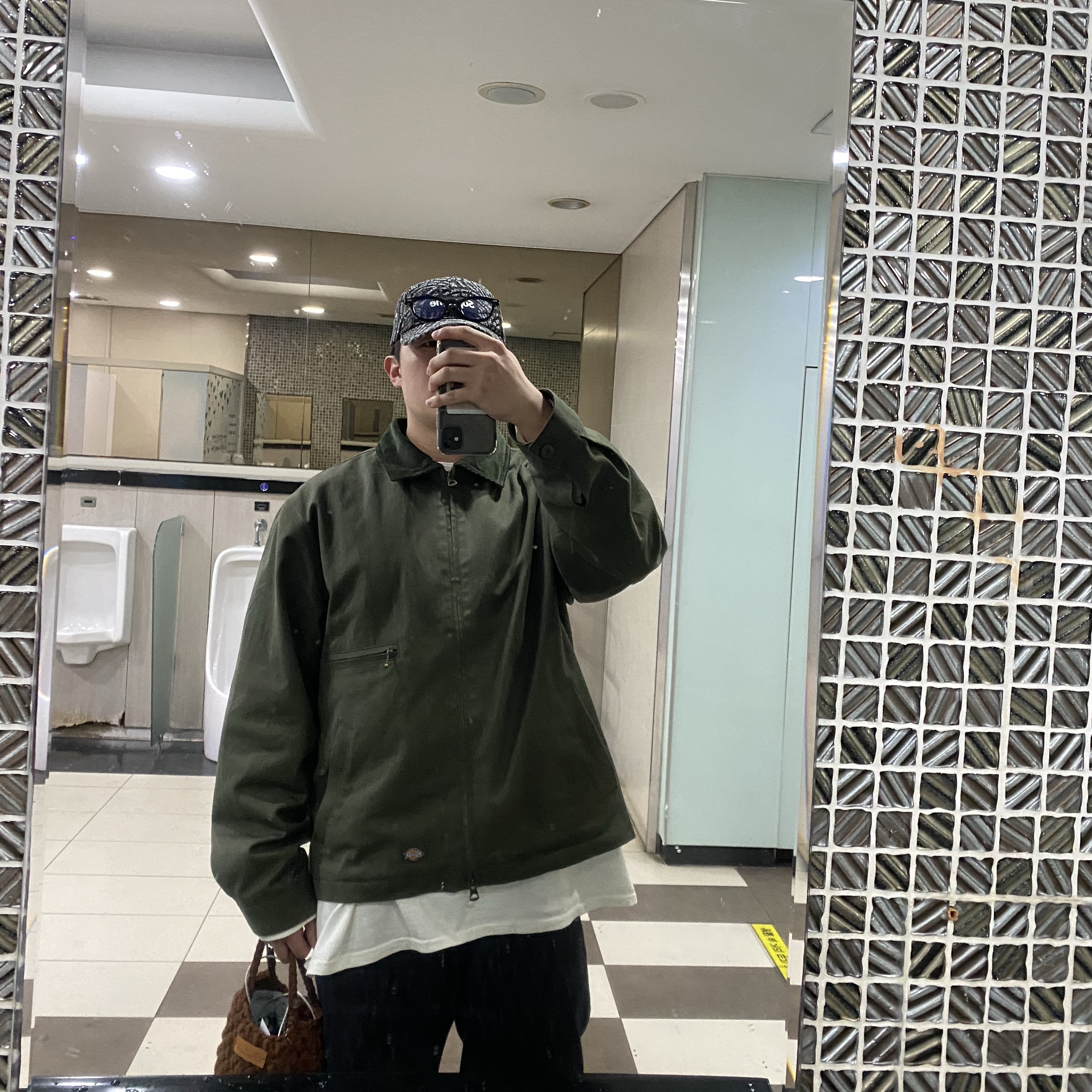 Supreme Circles Jacquard Denim Camp Cap Black - 21FW 착용 스타일