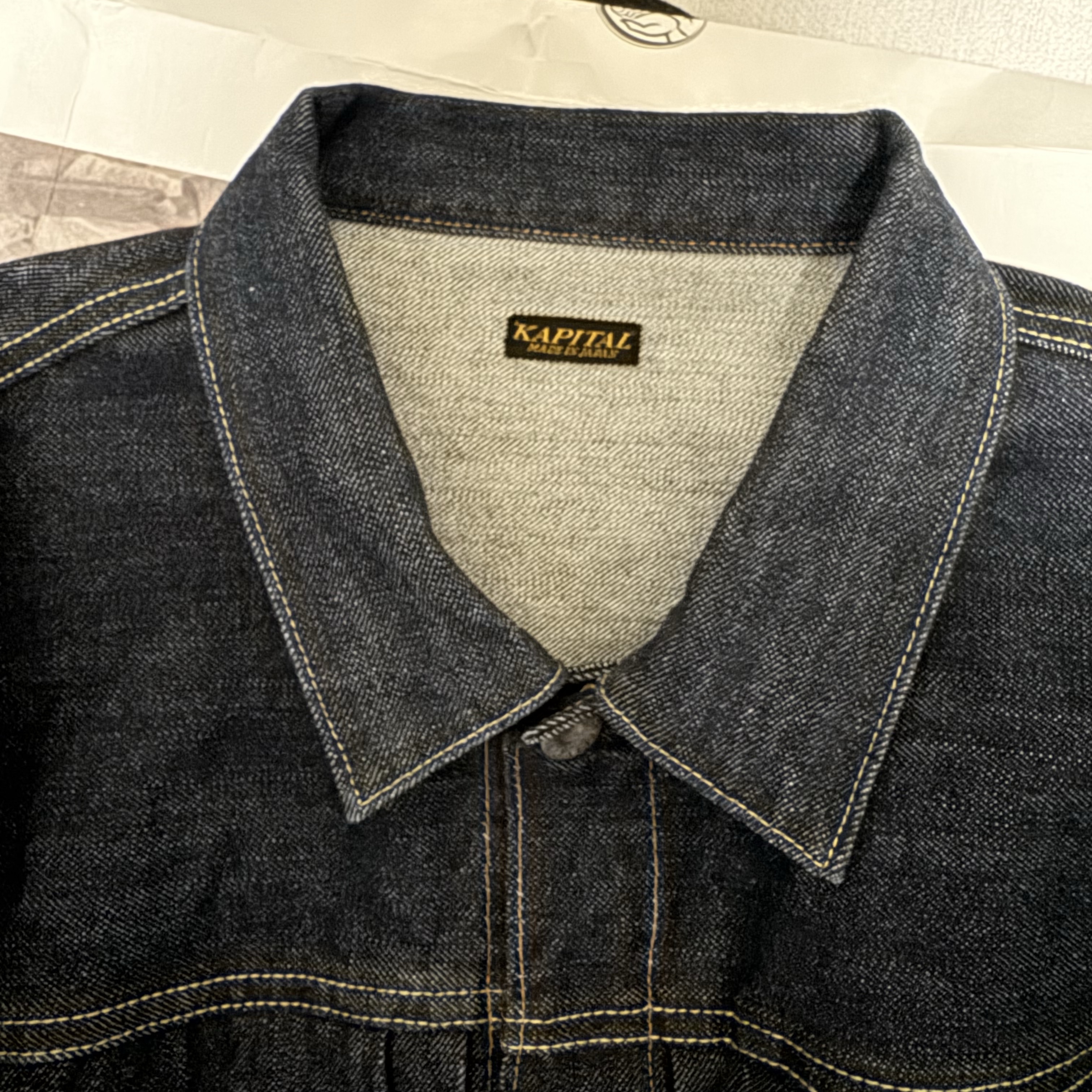 Kapital 14 oz. Denim 1ST One Wash Jacket Indigo 착용 스타일 - 2