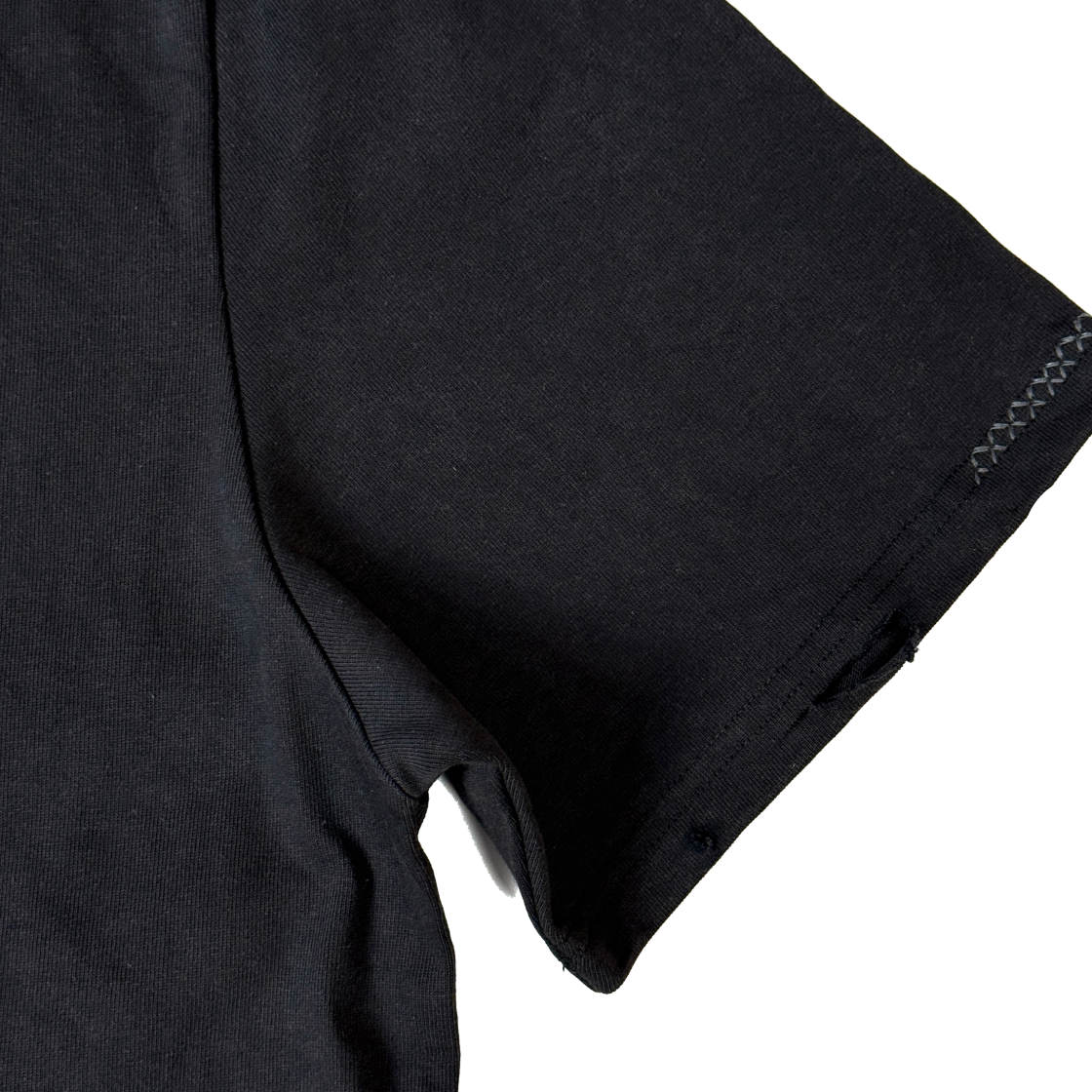 25-T002 Black Resurrection13 Detail Lyered T-Shirt Black - #4