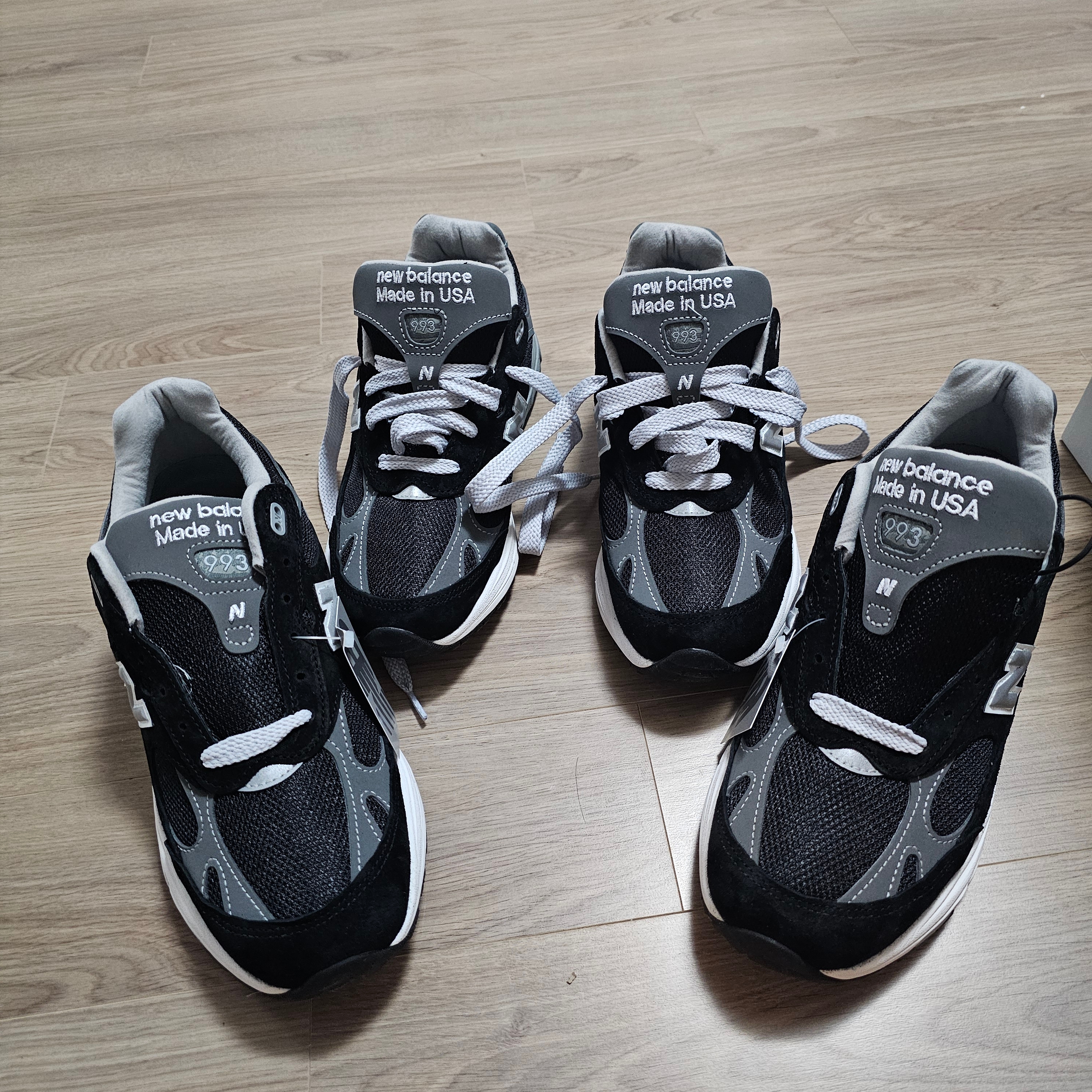 (W) New Balance 993 Made in USA Black - B Standard 착용 스타일