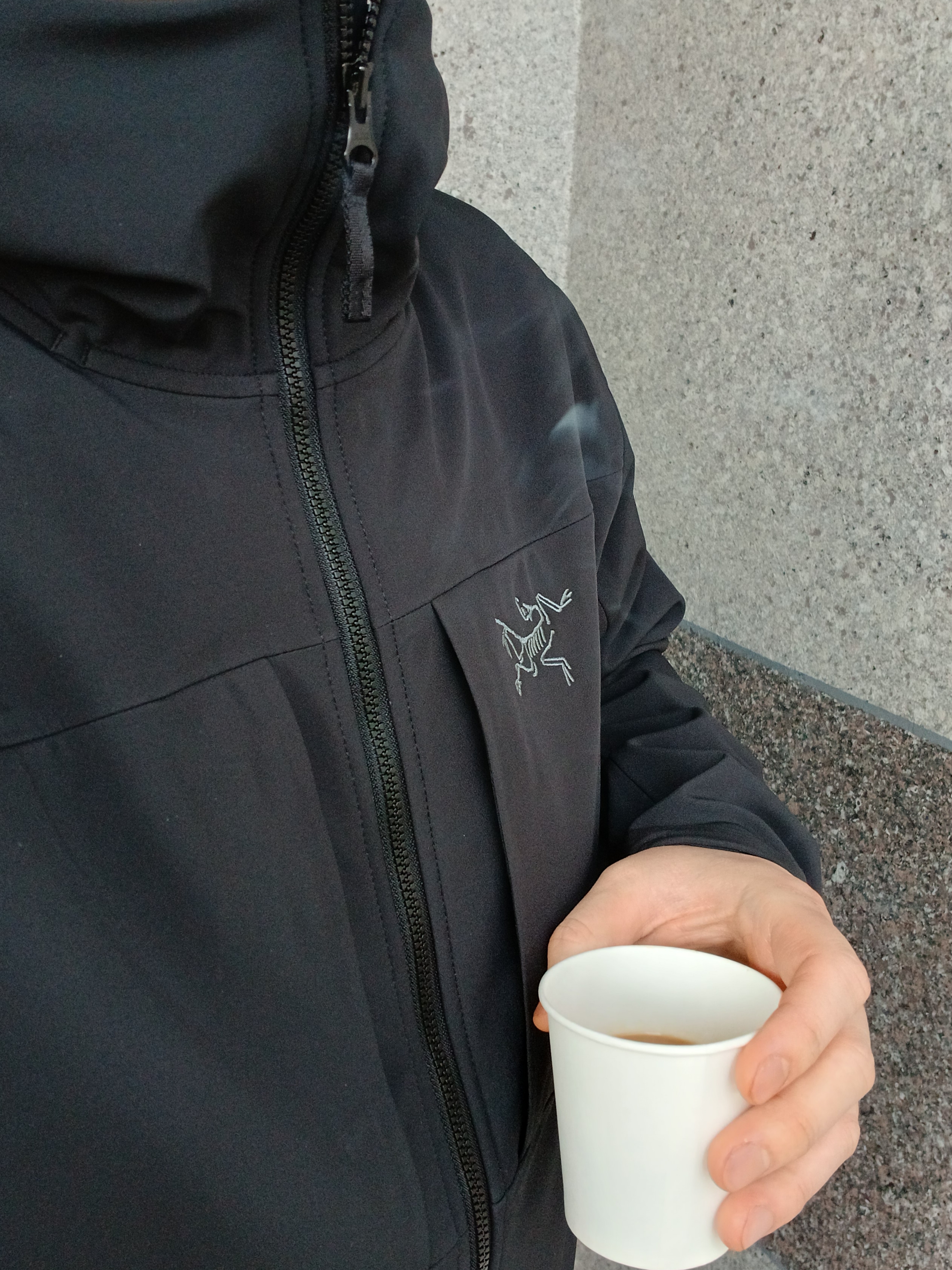 Fjallraven Helags Vidda Cap Dark Grey, Arc'teryx Gamma MX Hoody Black 착용 스타일 - 6