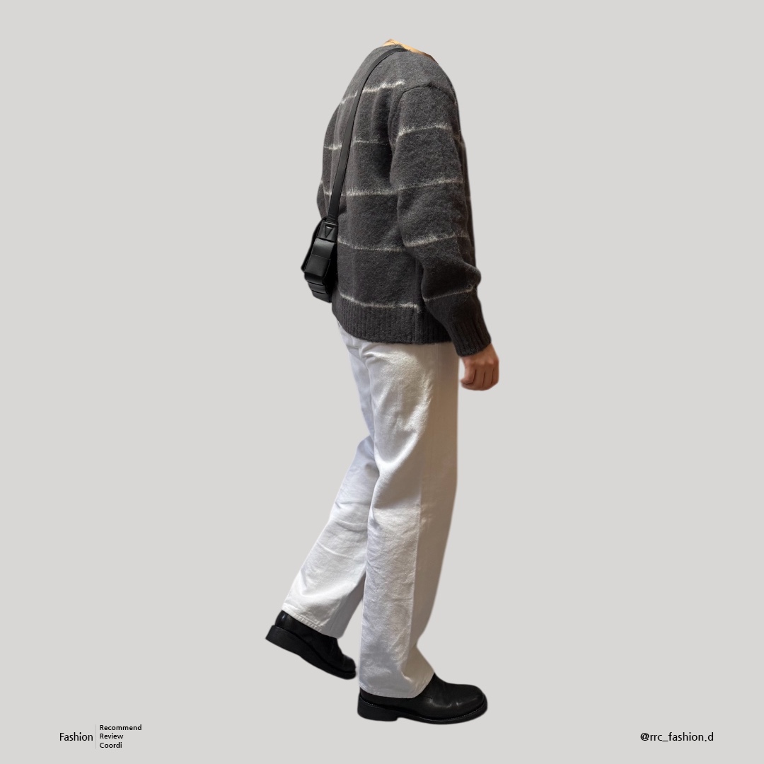 Kinchi Maryam Grainy - 647 (a) Black 착용 스타일 - 2