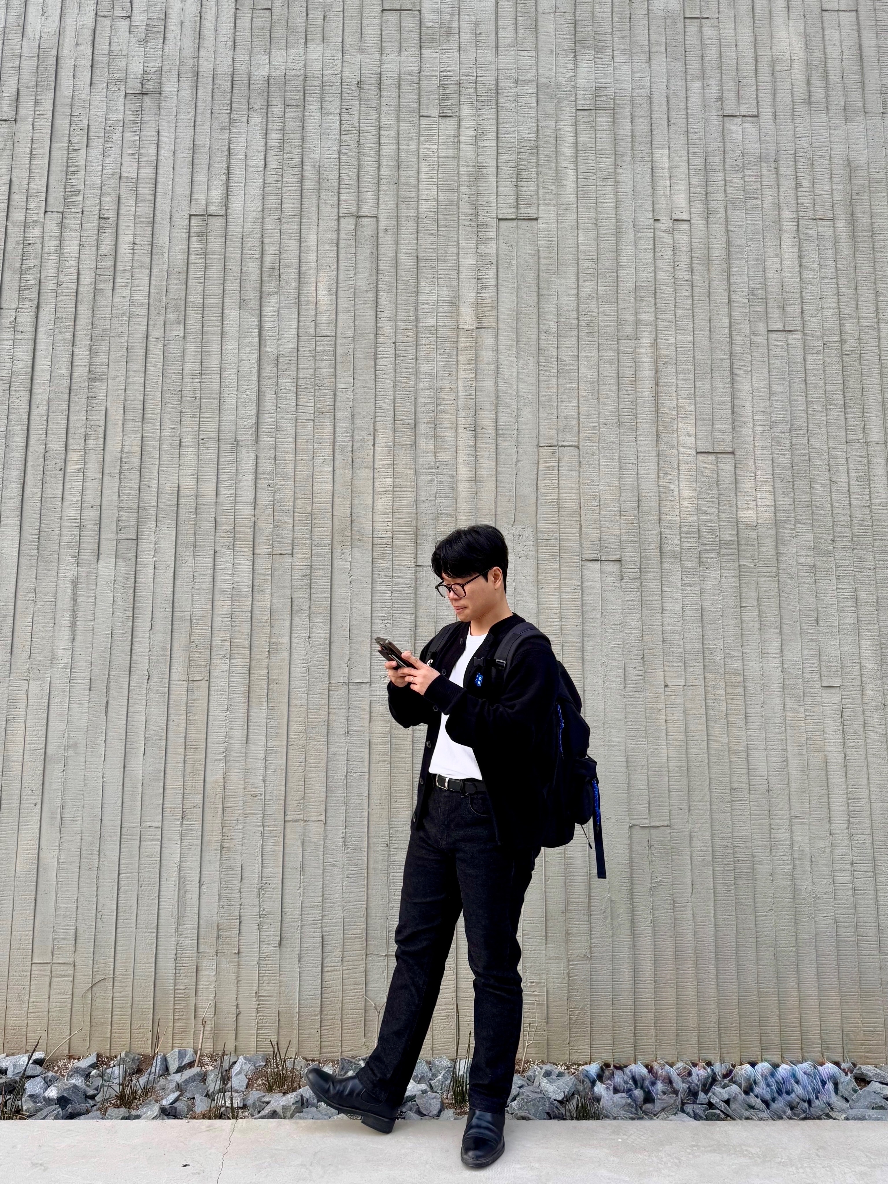 Ader Error Sig; TRS/BL Tag Cardigan 02 Black, Ader Error Acy Product 121 Rucksack Noir 착용 스타일 - 2