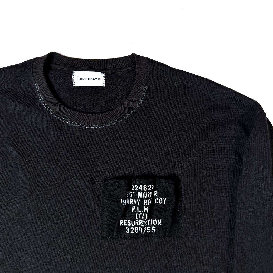 25-T004 Black Resurrection13 Magazine Detail Long Sleeve Black - #4