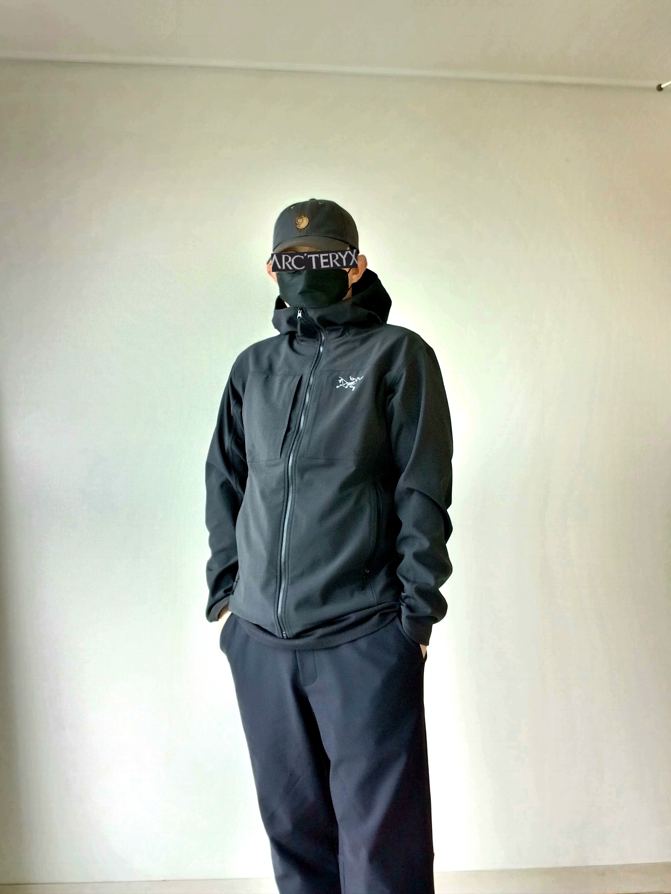 Fjallraven Helags Vidda Cap Dark Grey, Arc'teryx Gamma MX Hoody Black 착용 스타일 - 1