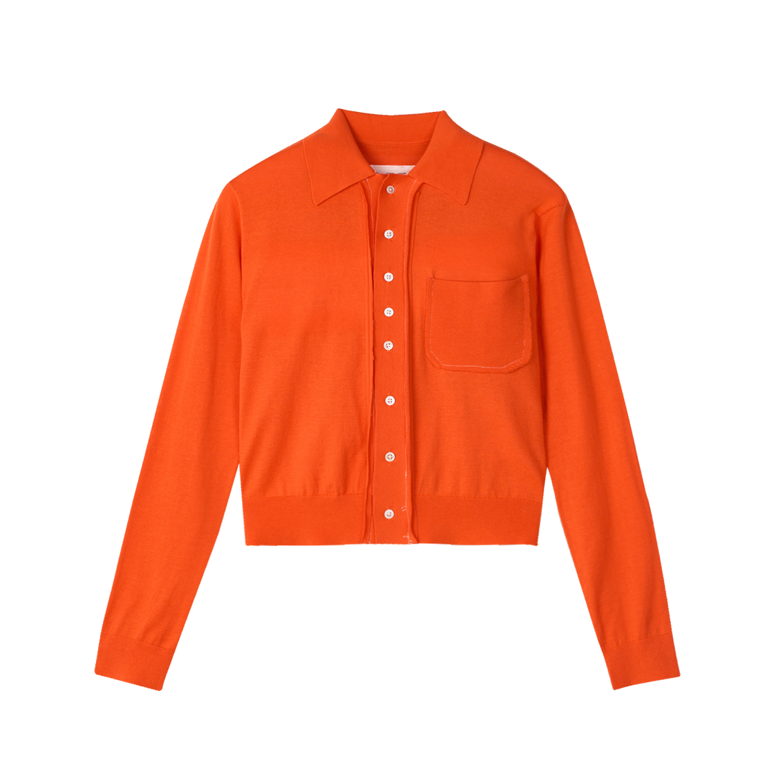 카미엘 포트젠스 70s 가디건 코튼 실크 오렌지 - 25SS(Camiel Fortgens 70s Cardigan Cotton Silk Orange - 25SS)