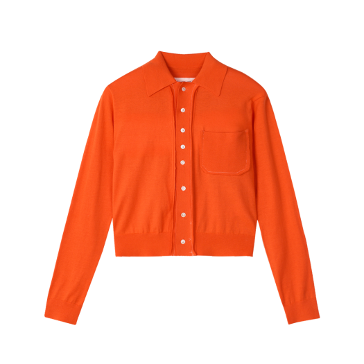 KM5BKNCCF08OG Camiel Fortgens 70s Cardigan Cotton Silk Orange - 25SS