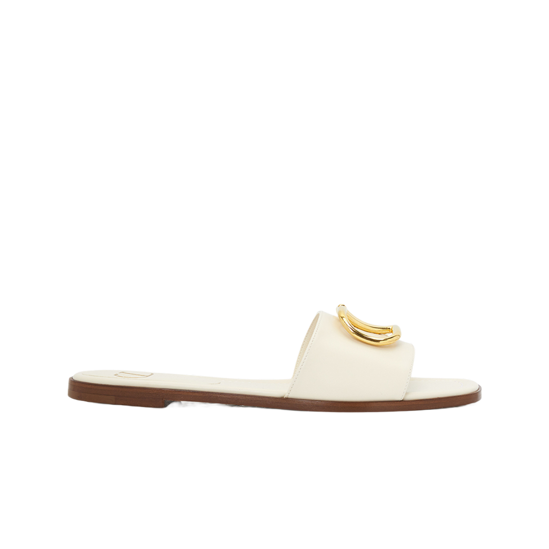 (W) 발렌티노 브이 로고 시그니쳐 슬리퍼 아이보리((W) Valentino V Logo Signature Slippers Ivory) - 1