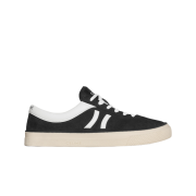 Celine Sunset Low Lace-Up Sneaker in Suede Calfskin and Calfskin Black Optic White