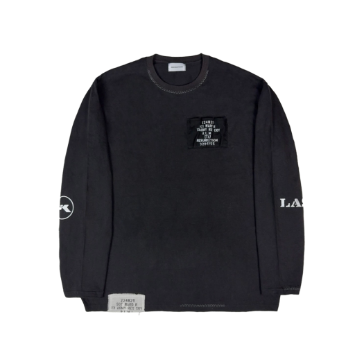 25-T004 Black Resurrection13 Magazine Detail Long Sleeve Black