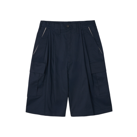 KM5BPASCF06NY Camiel Fortgens Cargo Shorts Cotton Suiting Navy - 25SS