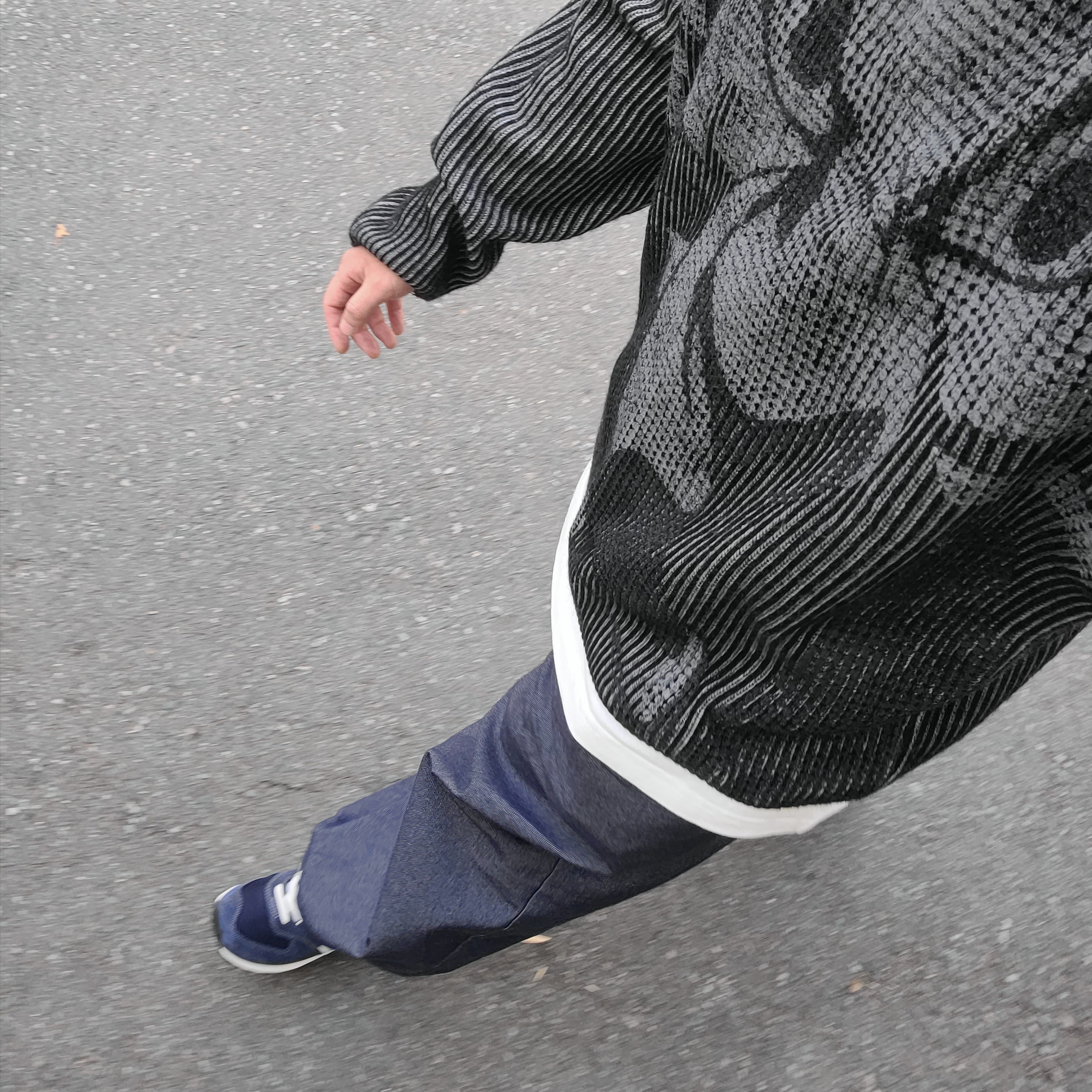 New Balance x Pottery 574 Premium Hard Navy 착용 스타일