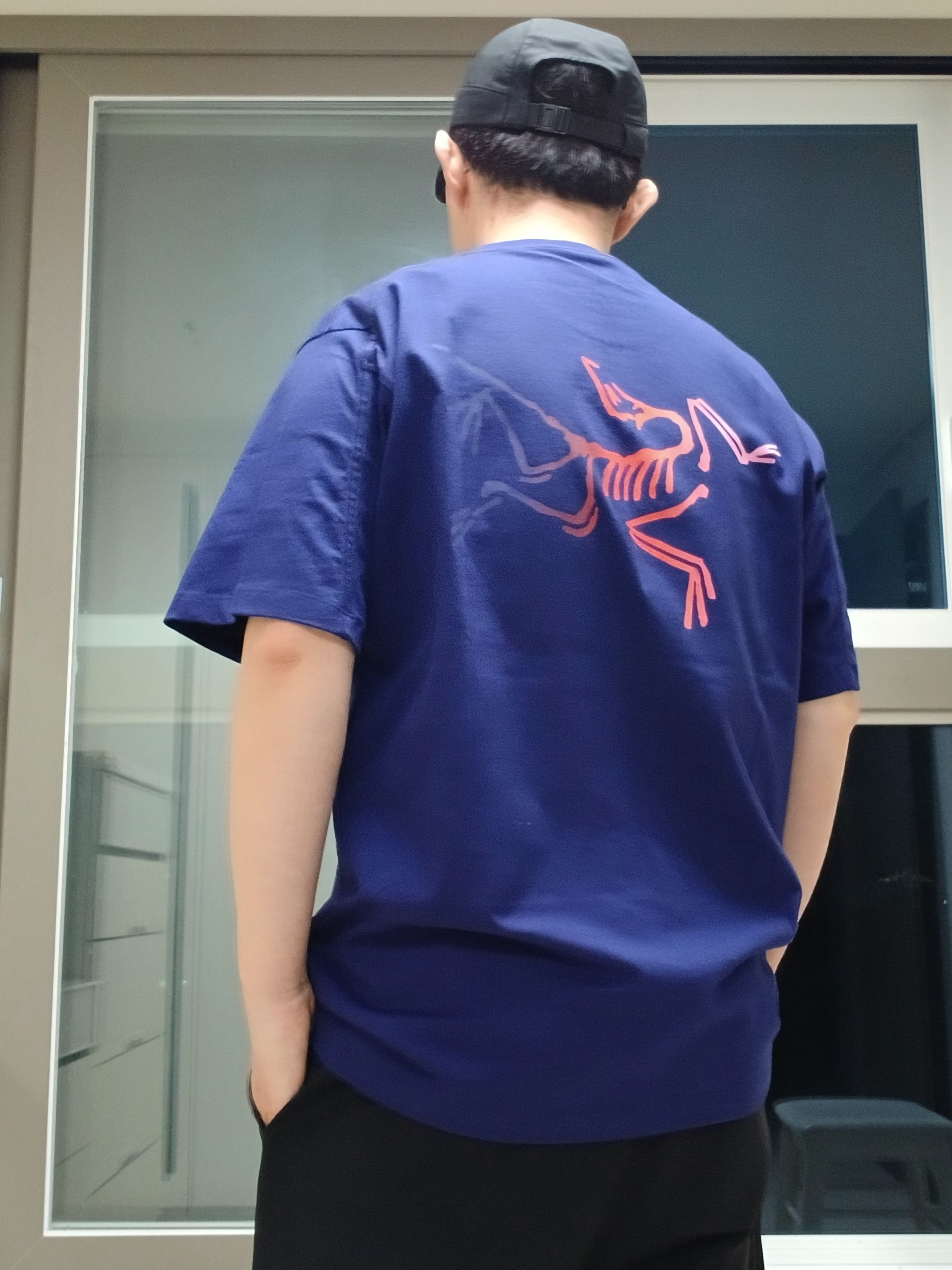Arc'teryx Kragg Cotton Logo SS T-Shirt Soulsonic Dynasty, Arc'teryx Calvus Cap Black 착용 스타일 - 4