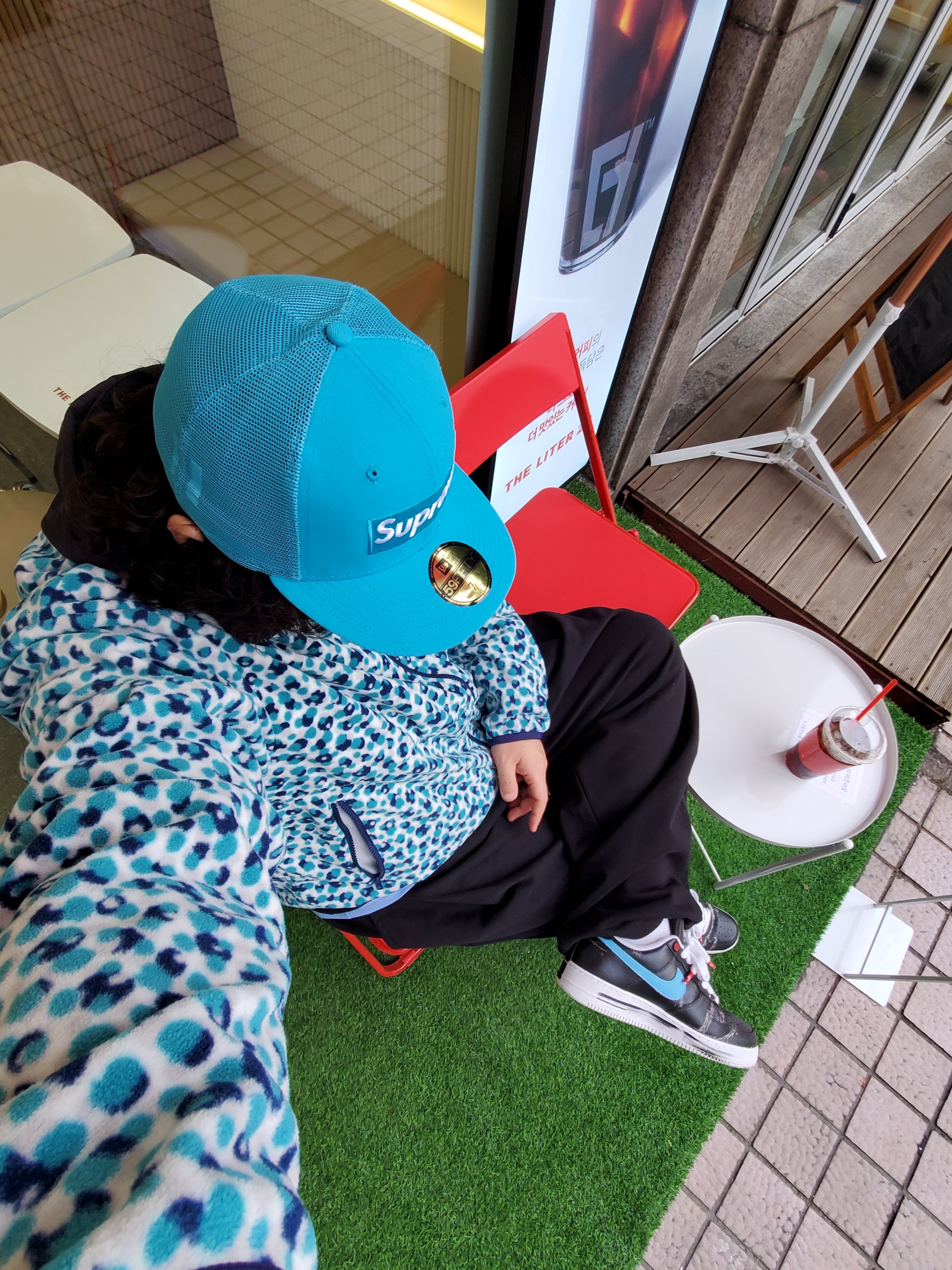 Supreme Box Logo Mesh Back New Era Blue - 23SS, Nike Club Fleece+ Dot Pattern Jacket Mineral Teal - Asia 착용 스타일