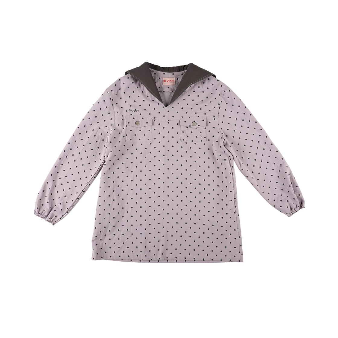 샤키리 폴카 스타 패치 세일러 드레스 (퍼플)(SHAKIRI Polka Star Patch Sailor Dress (Purple))