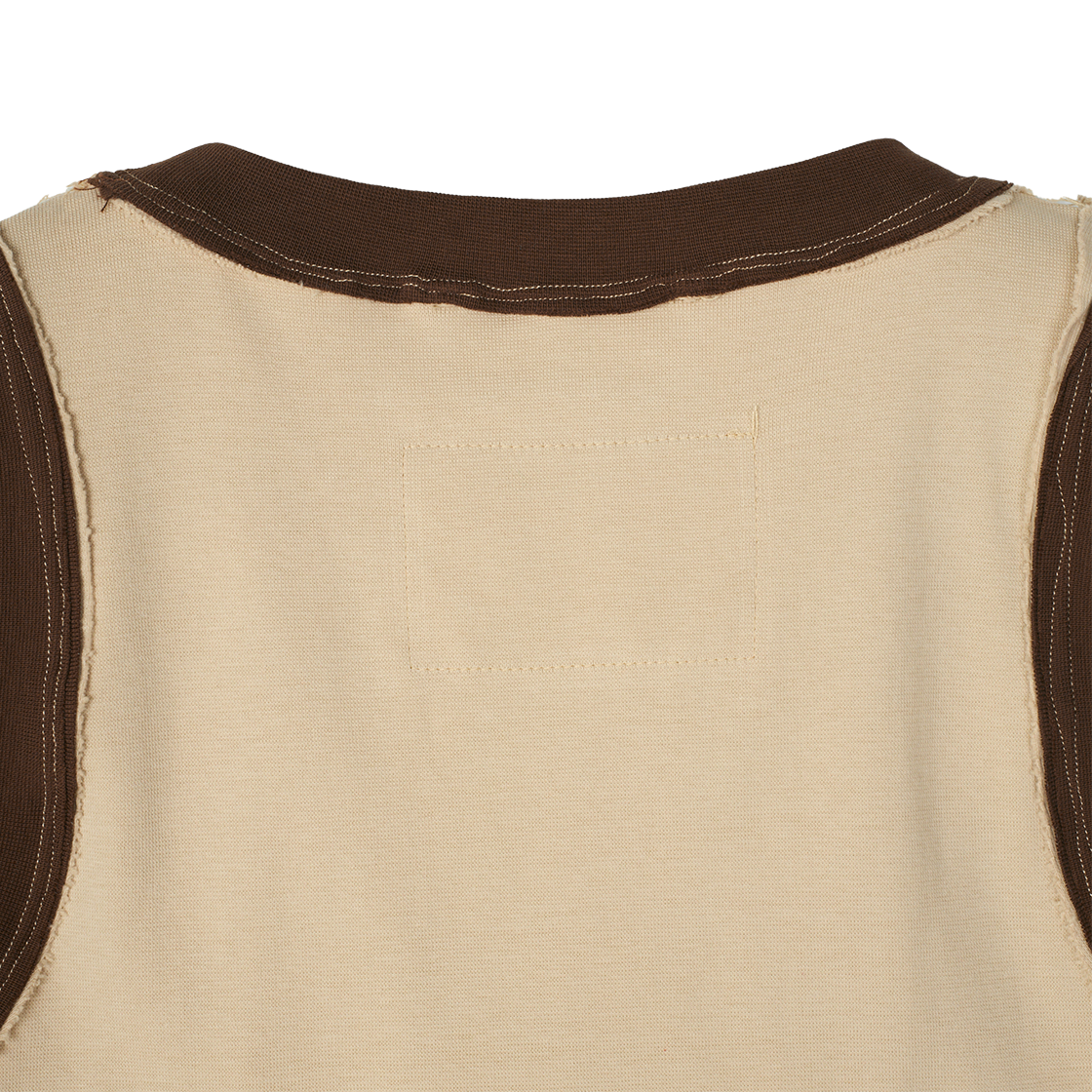 KM5BTSSCF01BG Camiel Fortgens Tank Top 1/1 Rib Sand Brown - 25SS - #6