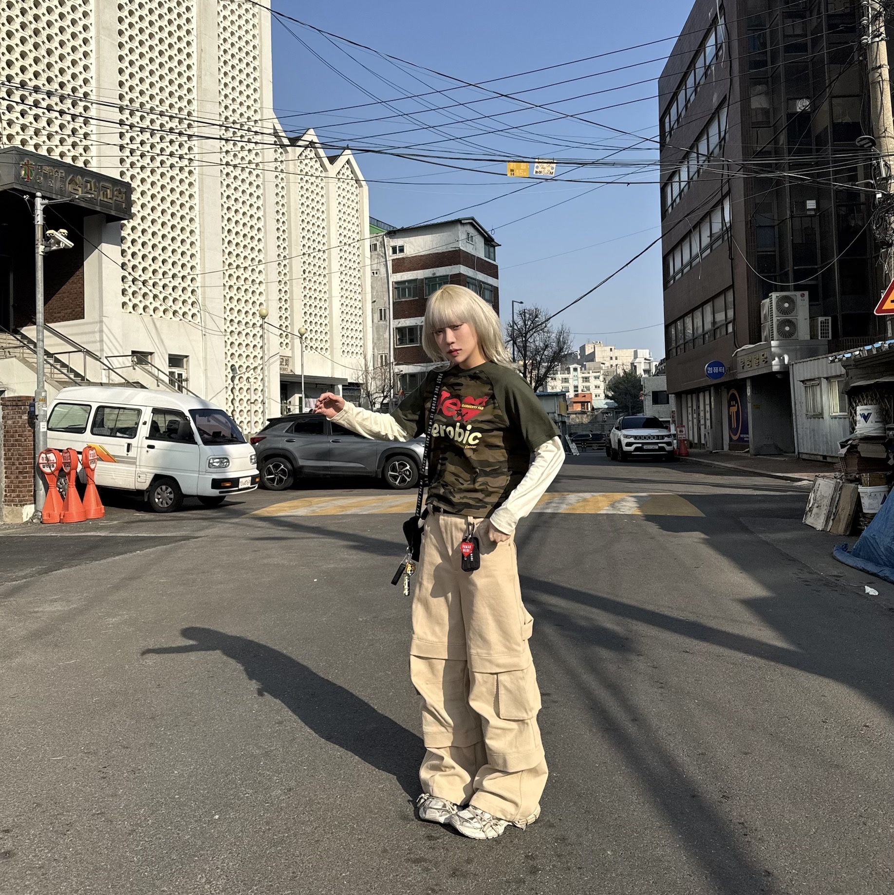 Balenciaga 3XL Sneakers Beige, Our Legacy Belt 2cm Shadow Rubber 착용 스타일 - 2