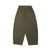 Riomeu Cotton Wide Balloon Pants Khaki