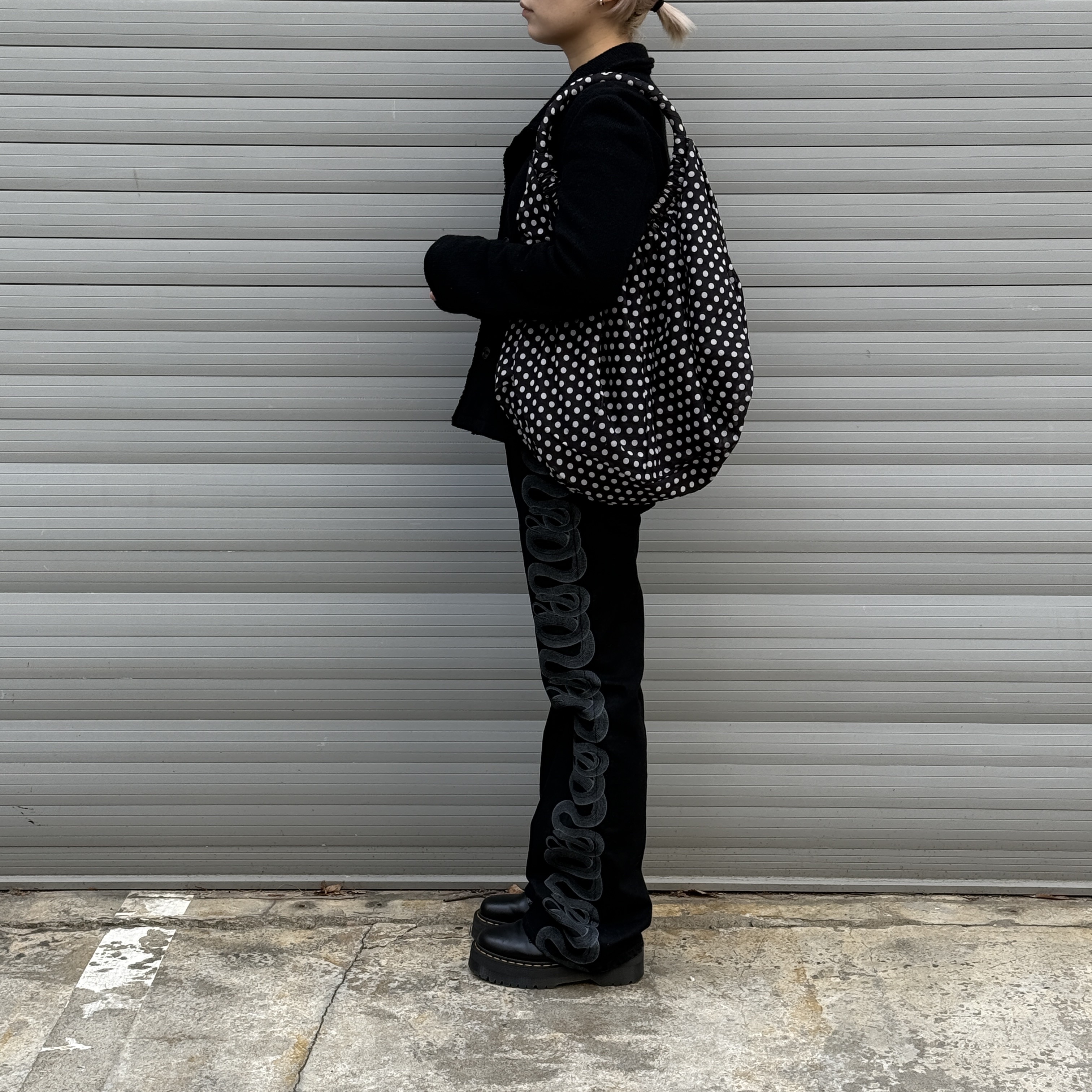 Dr. Martens Women 1461 Smooth Leather Platform Black, Supreme x Hysteric Glamour Snake Double Knee Denim Painter Pants Black - 21SS 착용 스타일