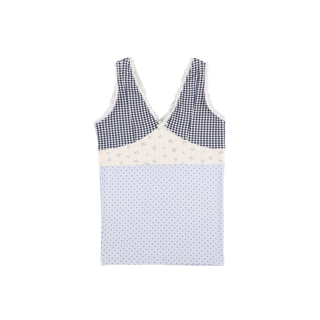 샤키리 포지 레이스 탑 (블루)(SHAKIRI Posy Lace Top (Blue))