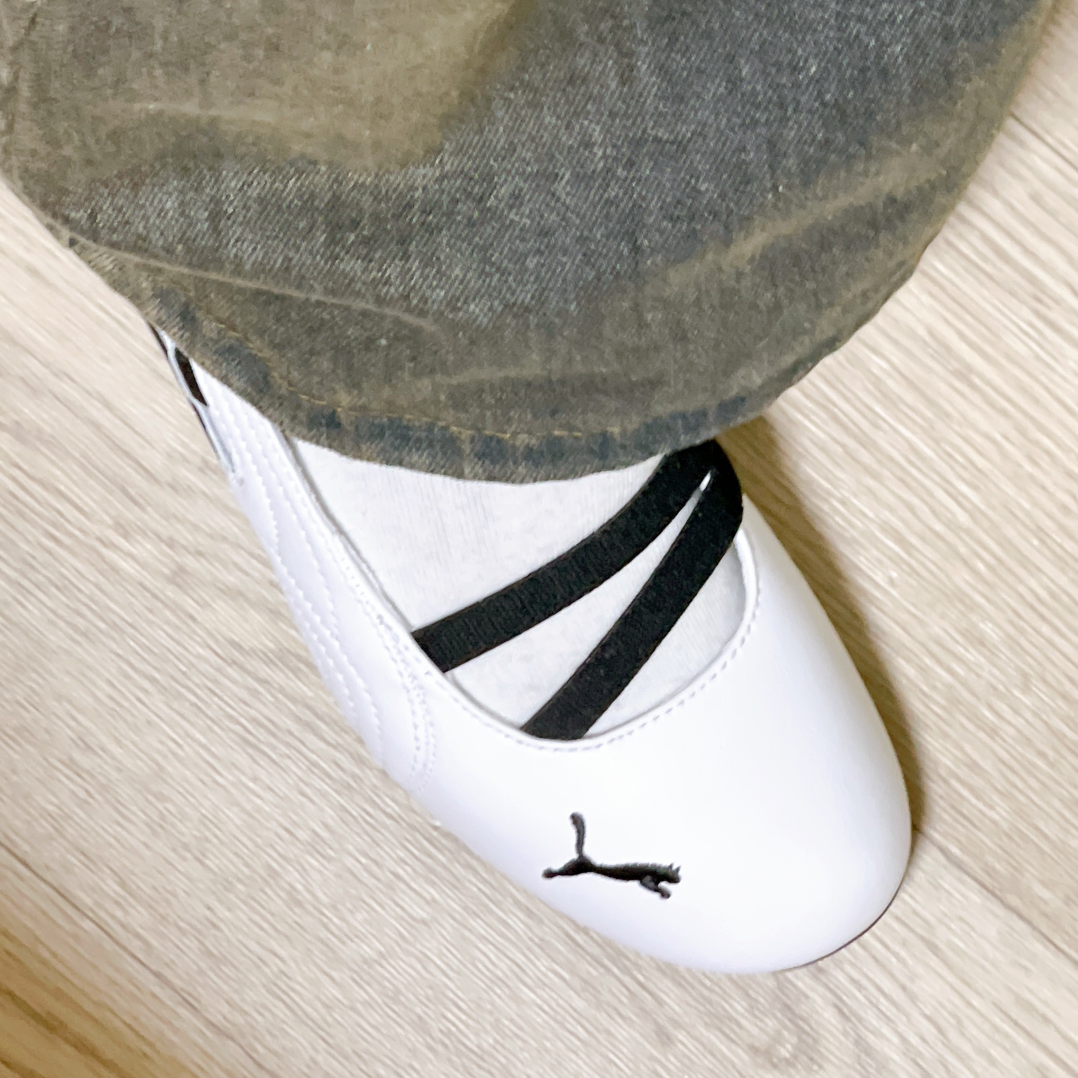 (W) Puma Speedcat Ballet Leather Puma White Puma Black 착용 스타일 - 3