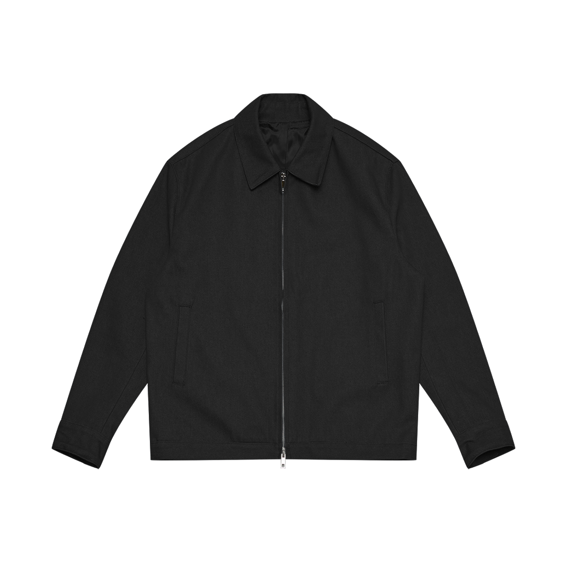 어레이드 미니멀 트윌 블루종 자켓 블랙(Arrayed Minimal Twill Blouson Jacket Black)