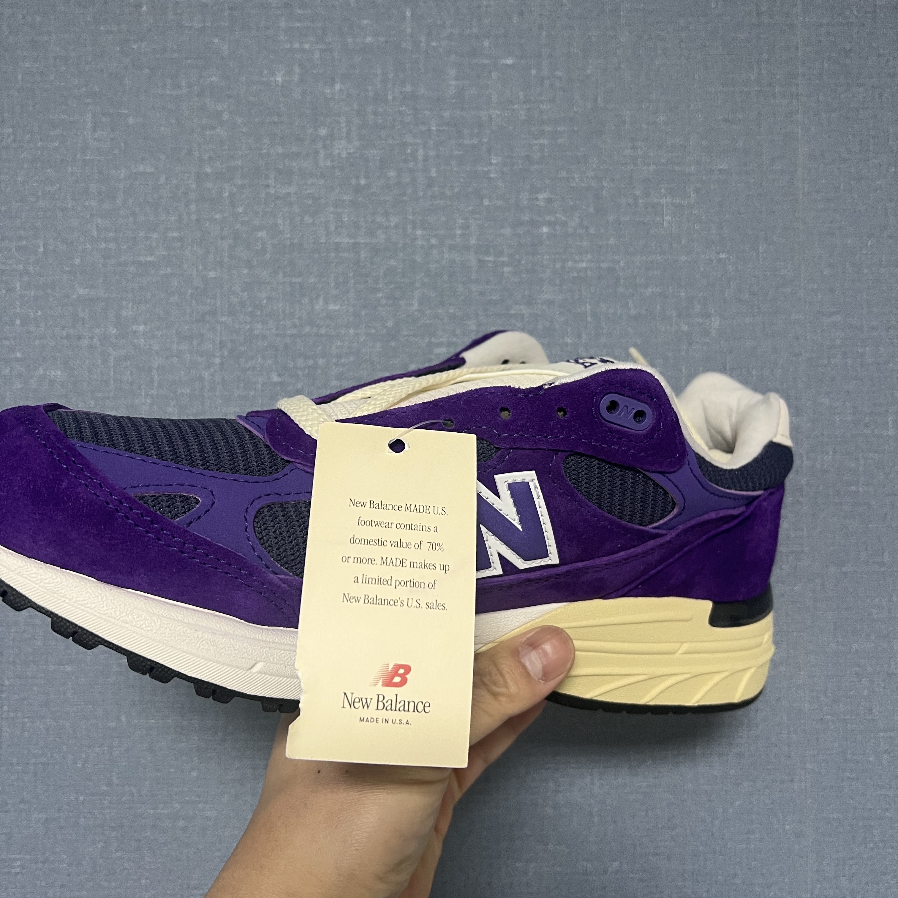 New Balance 993 Made in USA Purple Interstellar 착용 스타일 - 4